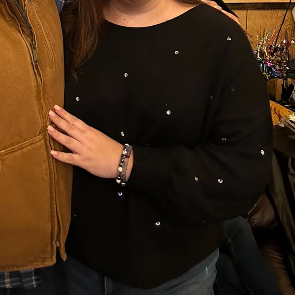 XXL Black jewel sweater